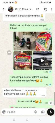 Testimonial Papan Bunga pelabuhan belawan